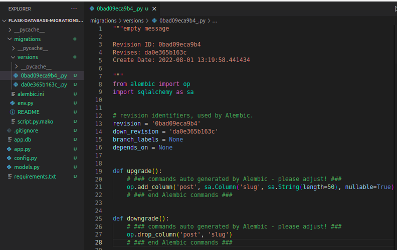 Schema change detection